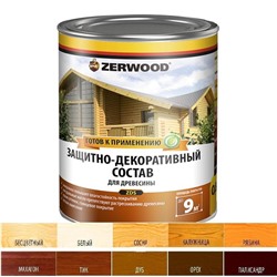 Защитно-декоративное состав ZERWOOD ZDS тик 0,85л