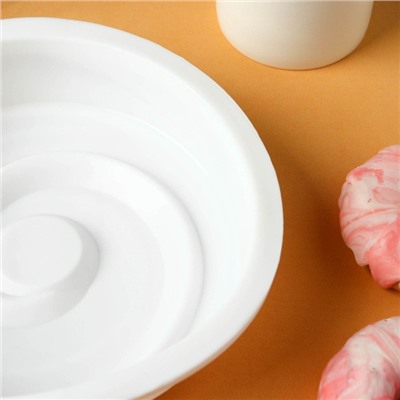 Форма для выпечки и муссовых десертов KONFINETTA «Круговорот», 20×5 см, силикон, цвет белый