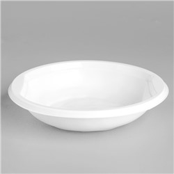Тарелка одноразовая суповая "Белая" 350 мл