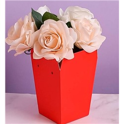 Плайм пакет для цветов (Пантон - Красный), высота 15 см