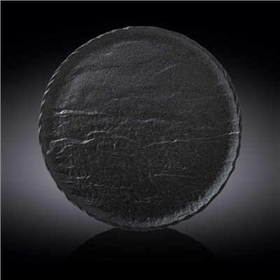 Тарелка круглая Wilmax, d=33 см, цвет чёрный сланец