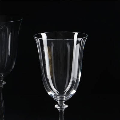 Набор бокалов для вина «Анжела», 6 шт, 350 мл, хрустальное стекло