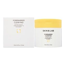 SKIN&LAB Porebarrier Clear Pad Очищающие диски для лица с янтарной кислотой 70шт