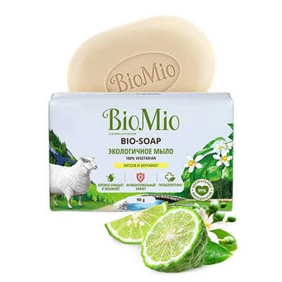 BioMio Bio - Soap Мыло Литсея и Бергамот, 90 г