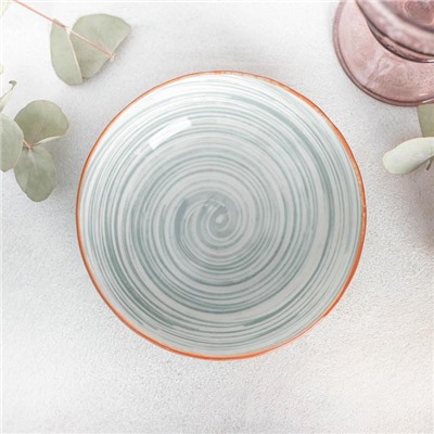 Тарелка керамическая глубокая «Искушение», 280 мл, d=14 см, цвет серый