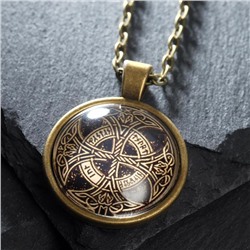 Кулон-амулет "Кельтский крест" на цепочке, цвет бронзовый