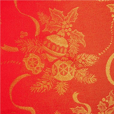 Скатерть Этель «Счастливый Новый год» красный, 150*180 см, 115 ±10 гр,100% п/э