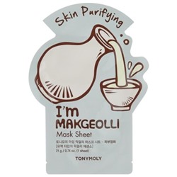 TONYMOLY I AM MAKGEOLLI MASK SHEET-SKIN PURIFYING Очищающая тканевая маска для лица с экстрактом макколи 21мл