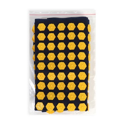 Ипликатор-коврик, спанбонд, 360 модулей, 56 × 62 см, цвет тёмно-синий/жёлтый
