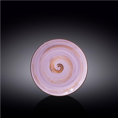 Тарелка круглая Wilmax Spiral, d=18 см, цвет лавандовый