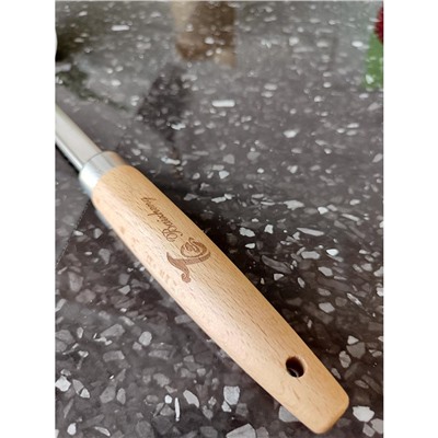 Акция! Лопатка нерж сталь 32,6 см деревянная ручка стальной Baizheng (1/144)