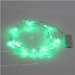 Акция! Гирлянда светодиодная  2 м 20 led елочка батарейки 2*CR2032 зеленый (1/432)