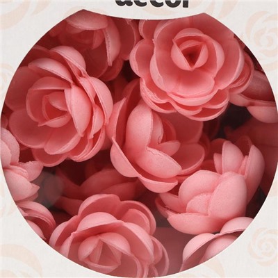 Вафельные розы большие, сложные, розовые, 28 шт.