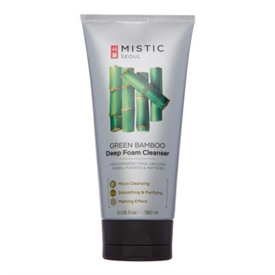 MISTIC GREEN BAMBOO Deep Foam Cleanser Глубокоочищающая пенка для умывания с экстрактом бамбука 180мл