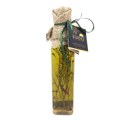 Оливковое масло KURTES Extra virgin пикантное, с добавлением Чабреца и специй 250 мл