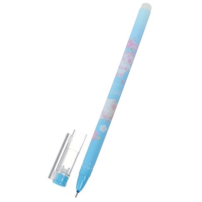 Ручка гелевая СТИРАЕМЫЕ ЧЕРНИЛА, стержень синий 0.35 мм, корпус с рисунком, МИКС