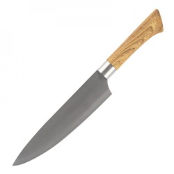 Нож нерж сталь лезвие 20 см 1,7 мм поварской с пласт рукчкой под дерево Foresta Mallony (1/48)