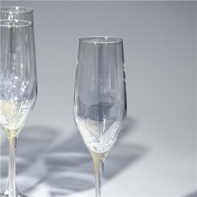 Набор бокалов для шампанского «Селест. Золотистый хамелеон», 6 шт