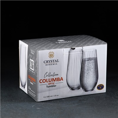 Набор стаканов для воды Columbia optic, 580 мл, 6 шт