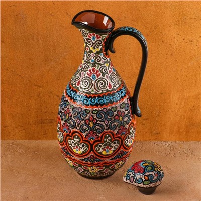 Набор для напитков Риштанская Керамика "Самарканд", 8 предметов, разноцветный