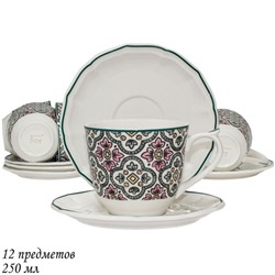 Чайный набор Lenardi «Дария», 12 предметов, 250 мл