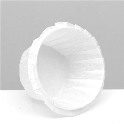 Форма бумажная "Маффин", белый с бортиком , 5 х 4,5 см