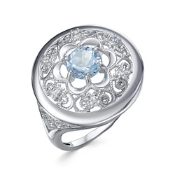 Серебряное кольцо с топазом - 1314