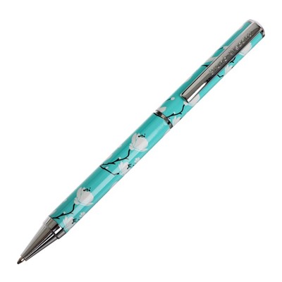 Ручка шариковая поворотная, 0.7 мм, Bruno Visconti Dolce Vita Камелии, стержень синий, корпус металлический, в футляре
