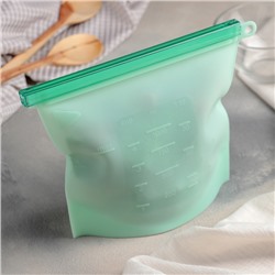 Силиконовый пакет zip lock, 21,5×18 см, 1,1 л, многофункциональный, герметичный, цвет МИКС