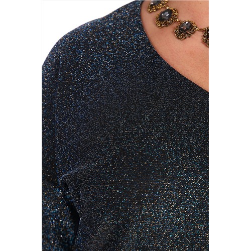 Платье Делисия (48-56) Размер 50, Цвет синий люрекс